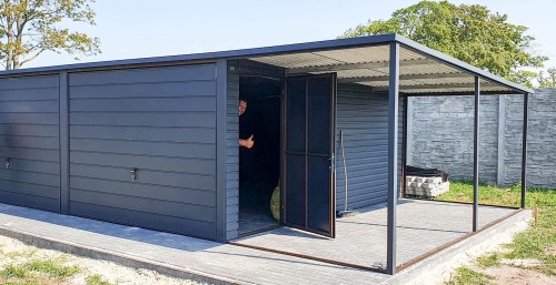 garazenet.pl Garaż Blaszany BTX 7016 ID94 6m x 5m (2).JPG