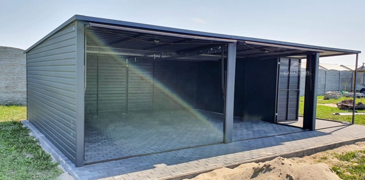 garazenet.pl Garaż Blaszany BTX 7016 ID94 6m x 5m (8).JPG