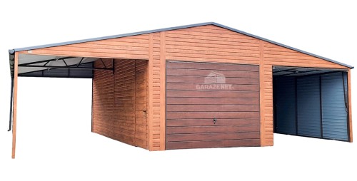 garazenet.pl Garaż Blaszany ID136 6,5m x 6m + 3m (1).jpg