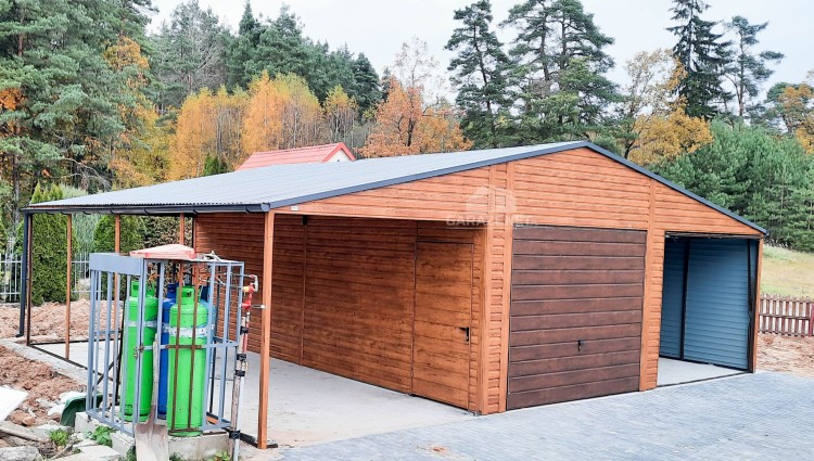 garazenet.pl Garaż Blaszany ID136 6,5m x 6m + 3m (4).JPG