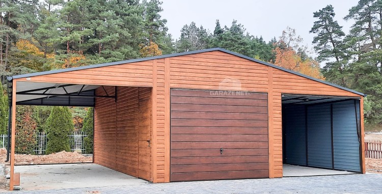 garazenet.pl Garaż Blaszany ID136 6,5m x 6m + 3m (5).JPG