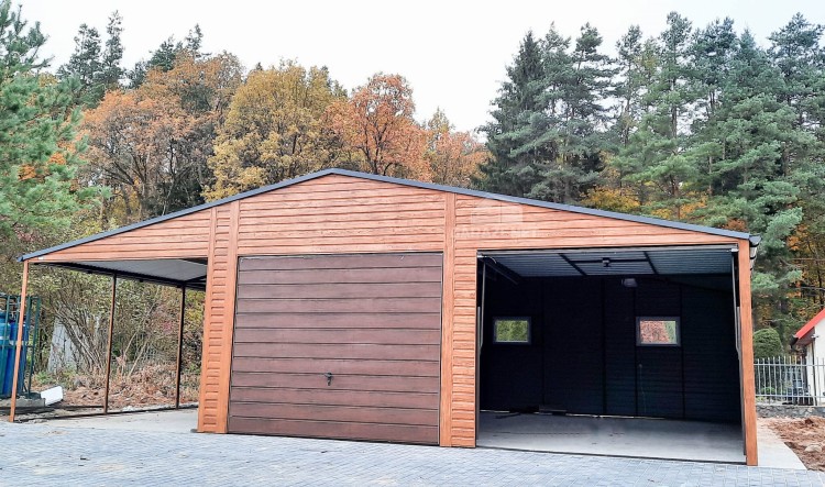 garazenet.pl Garaż Blaszany ID136 6,5m x 6m + 3m (6).JPG
