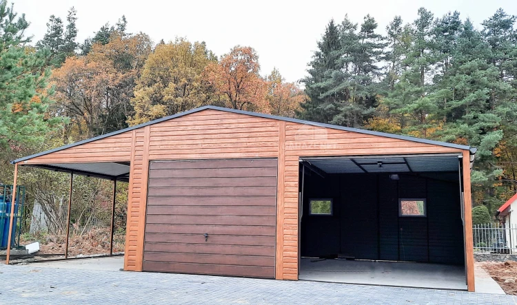 garazenet.pl Garaż Blaszany ID136 6,5m x 6m + 3m (12).JPG