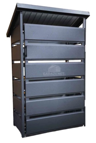 garazenet.pl Wiata śmietnikowa spad tył 0,9x0,5m Antracyt Schowek ogrodowy  GP285 ID512 TS587 (1).jpg