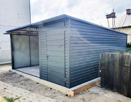 garazenet.pl Garaż Blaszany ID104  4,5m x 6m (2).JPG