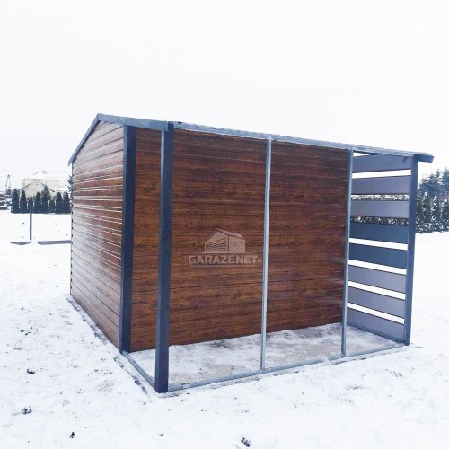 garazenet.pl Garaż Blaszany schowek 1x2 - okno - drzwi - okno ID435 TS524 (6).jpg