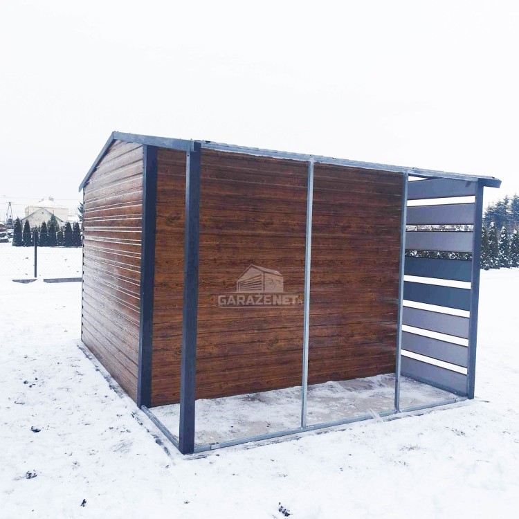 garazenet.pl Garaż Blaszany schowek 1x2 - okno - drzwi - okno ID435 TS524 (6).jpg