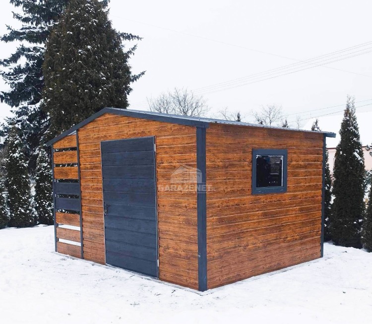 garazenet.pl Garaż Blaszany schowek 1x2 - okno - drzwi - okno ID435 TS524 (9).jpg