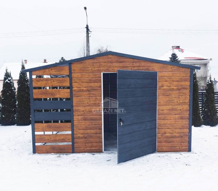 garazenet.pl Garaż Blaszany schowek 1x2 - okno - drzwi - okno ID435 TS524 (2).jpg
