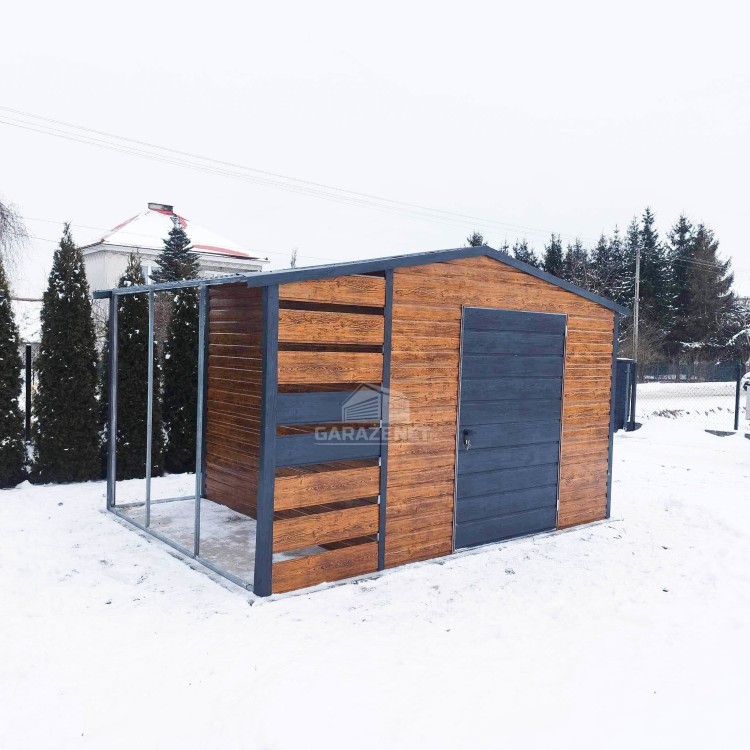 garazenet.pl Garaż Blaszany schowek 1x2 - okno - drzwi - okno ID435 TS524 (3).jpg