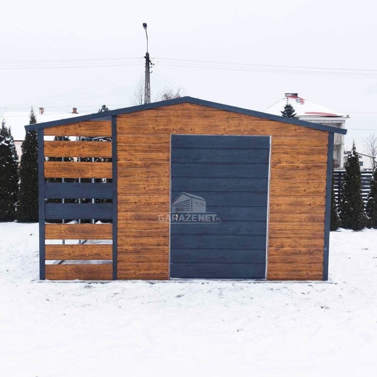 garazenet.pl Garaż Blaszany schowek 1x2 - okno - drzwi - okno ID435 TS524 (4).jpg