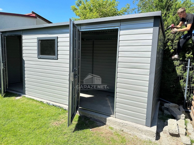 garazenet.pl Garaż Blaszany SCHOWEK 3,5m x 3m  ID282 3,5x3 (9).jpg